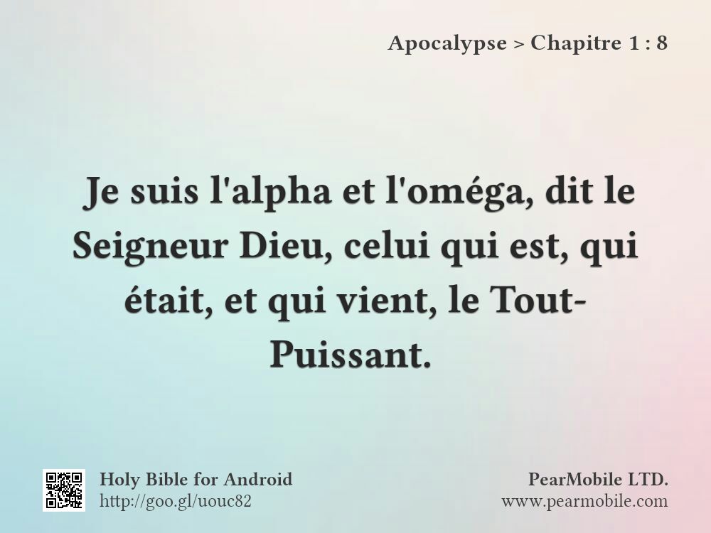Apocalypse, Chapitre 1:8